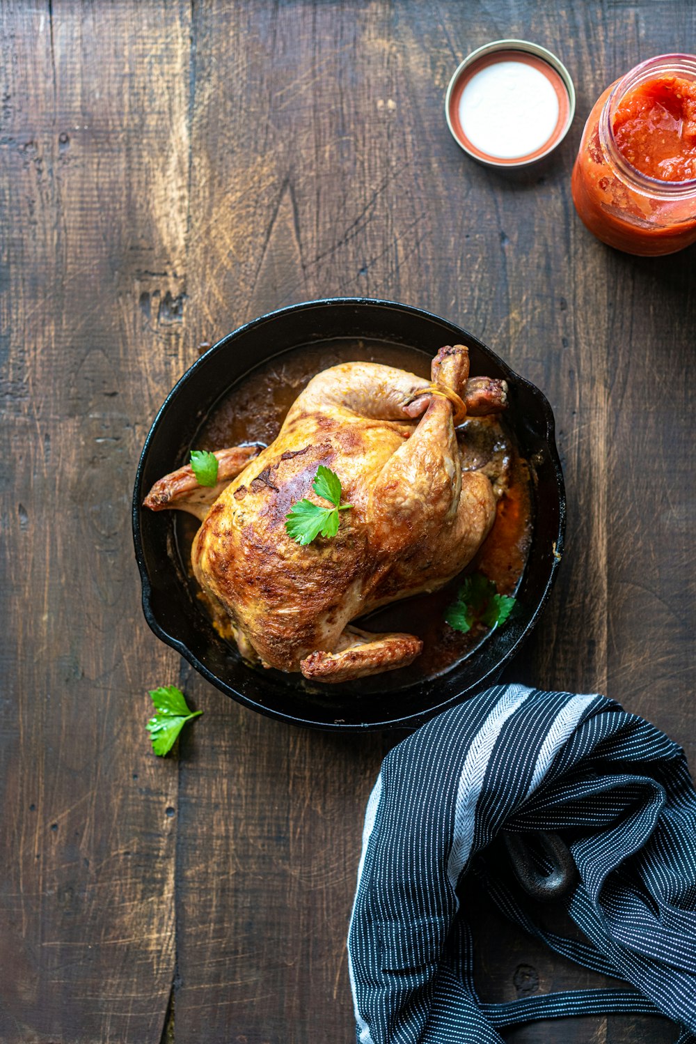 Poulet braisé complet